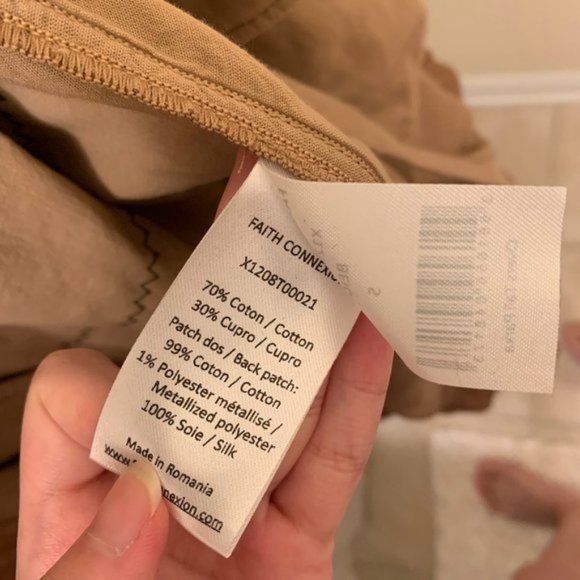 NEW size Small Faith Connexion patch tailcoat parka Los Angeles TAN color - Picture 6 of 16